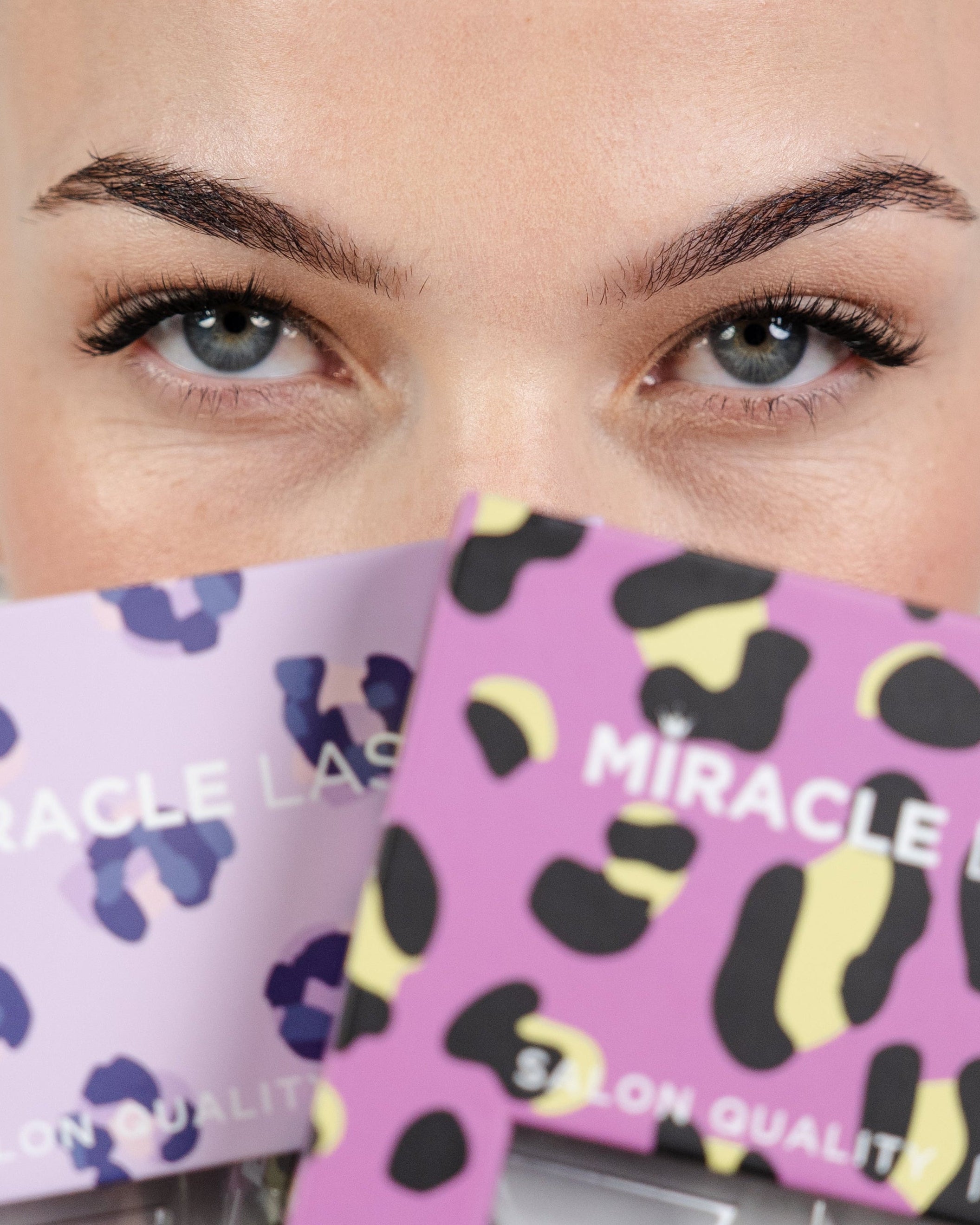 model posing with lashes